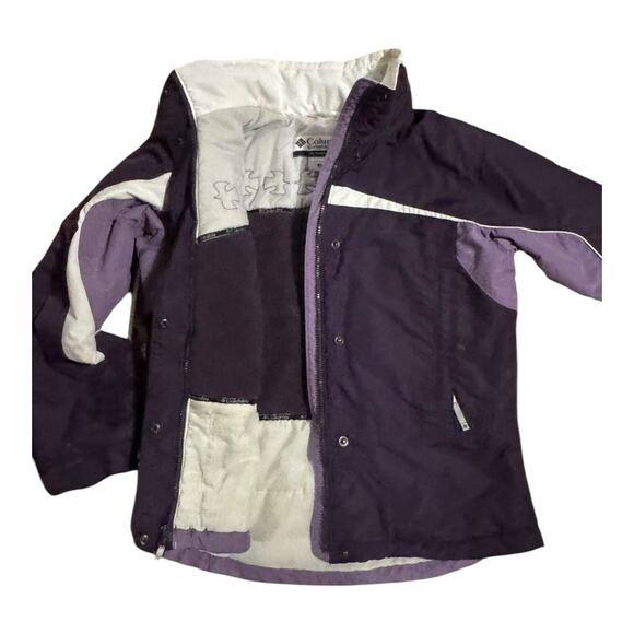 Columbia ladies hooded winter ski jacket purple & white size medium - Picture 8 of 16